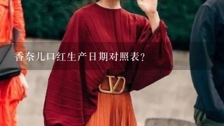 香奈儿口红生产日期对照表？