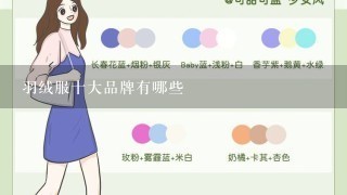 羽绒服十大品牌有哪些