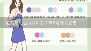 迪奥戴妃包内衬印有字母B是什么意思