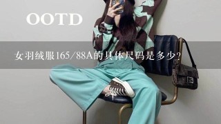 女羽绒服165/88A的具体尺码是多少？