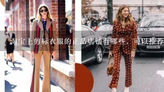 淘宝上剪标衣服的正品店铺有哪些，可以推荐1些吗？