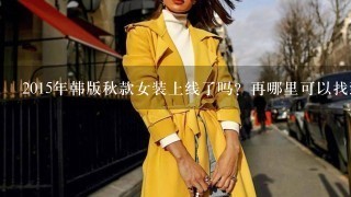 2015年韩版秋款女装上线了吗？再哪里可以找到？最好能推荐1下