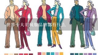 世界十大羽绒服品牌都有什么