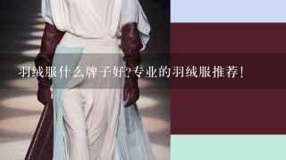 羽绒服什么牌子好?专业的羽绒服推荐！