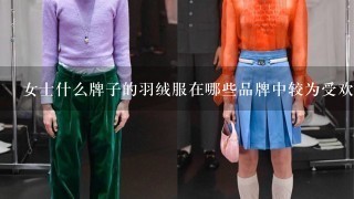 女士什么牌子的羽绒服在哪些品牌中较为受欢迎或者被推荐较多？