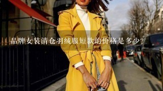 品牌女装清仓羽绒服短款的价格是多少?